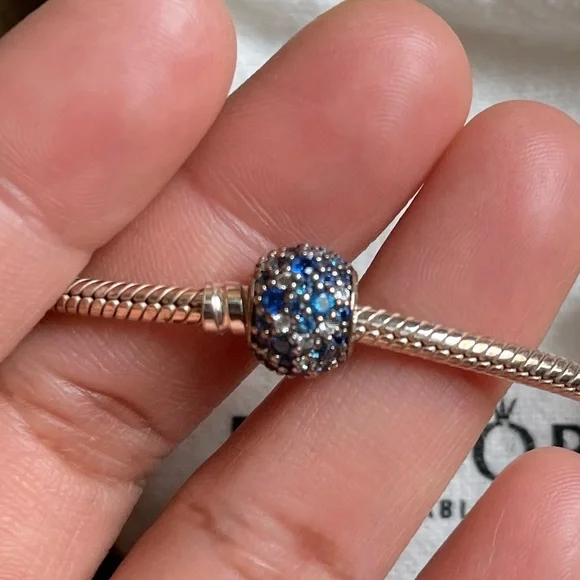 Authentic Pandora Bracelet with 3 Charms Limited Edition - Picture 6 of 16